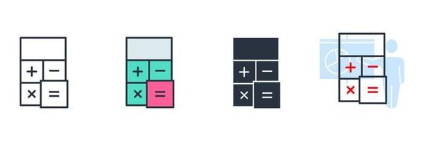 ilustração em vetor logotipo ícone variedade. modelo de símbolo de matemática para coleção de design gráfico e web