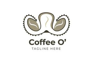 modelo de logotipo de polvo de café moderno vetor