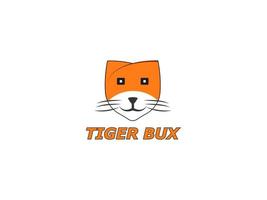 logotipo de vetor de cabeça de tigre fofo