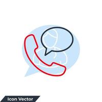 ilustração em vetor telefone ícone logotipo. modelo de símbolo de suporte para coleção de design gráfico e web