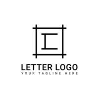 design de logotipo monograma preto simples e limpo com a letra c vetor