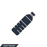 ilustração em vetor logotipo ícone garrafa de água. modelo de símbolo de garrafa de plástico para coleção de design gráfico e web