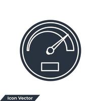 ilustração em vetor logotipo ícone velocidade. modelo de símbolo de velocímetro para coleção de design gráfico e web