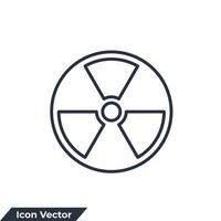 ilustração em vetor logotipo ícone energia nuclear. modelo de símbolo de radiação para coleção de design gráfico e web