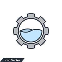 ilustração em vetor logotipo ícone de recursos hídricos. modelo de símbolo de recursos naturais para coleção de design gráfico e web
