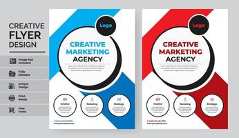 conjunto de design de modelo de panfleto de marketing corporativo