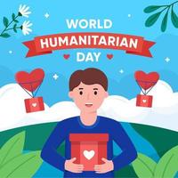 conceito de dia mundial de celebração humanitária vetor