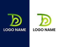 letra t e d com modelo de design de logotipo moderno de folha vetor