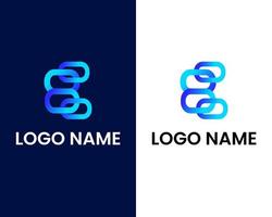 modelo de design de logotipo moderno letra b e m vetor