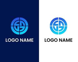 modelo de design de logotipo moderno letra s e u vetor