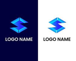modelo de design de logotipo moderno de letra s vetor