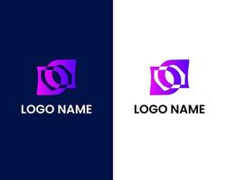 modelo de design de logotipo moderno letra d e d vetor