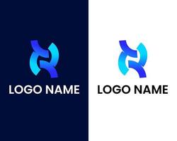 modelo de design de logotipo moderno letra h vetor