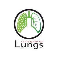design de ilustração vetorial de ícone de pulmões humanos vetor