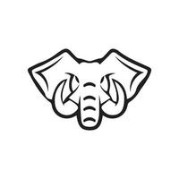 design de ilustração vetorial de modelo de logotipo de elefante vetor