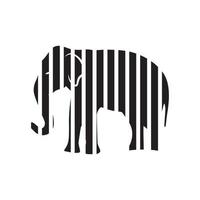 design de ilustração vetorial de modelo de logotipo de elefante vetor