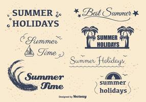 Etiquetas de férias de verão vetor