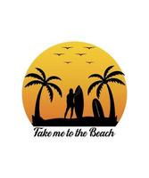 design de vetor de logotipo de praia