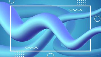 ilustração vetorial de fundo abstrato onda suave em gradiente azul vetor