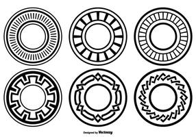 Formas circulares decorativas vetor