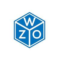 design de logotipo de letra wzo em fundo preto. conceito de logotipo de letra de iniciais criativas wzo. design de letra wzo. vetor