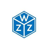 design de logotipo de letra wzz em fundo preto. conceito de logotipo de letra de iniciais criativas wzz. design de letra wzz. vetor