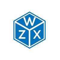 design de logotipo de letra wzx em fundo preto. conceito de logotipo de letra de iniciais criativas wzx. design de letra wzx. vetor