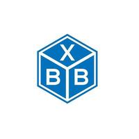 design de logotipo de carta xbb em fundo preto. conceito de logotipo de letra de iniciais criativas xbb. design de letra xbb. vetor