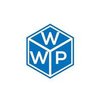 design de logotipo de carta wwp em fundo preto. wwp conceito de logotipo de letra de iniciais criativas. design de letra wwp. vetor