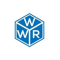 design de logotipo de carta wwr em fundo preto. conceito de logotipo de carta de iniciais criativas wwr. design de letra wwr. vetor