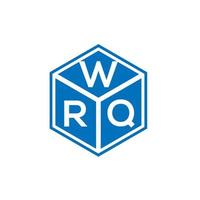 design de logotipo de carta wrq em fundo preto. conceito de logotipo de letra de iniciais criativas wrq. design de letra wrq. vetor