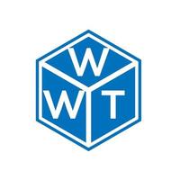 design de logotipo de carta wwt em fundo preto. conceito de logotipo de letra de iniciais criativas wwt. wwt design de letras. vetor
