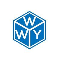 design de logotipo de carta wwy em fundo preto. conceito de logotipo de carta de iniciais criativas wwy. design de letras wwy. vetor