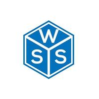 design de logotipo de carta wss em fundo preto. conceito de logotipo de letra de iniciais criativas wss. design de letra wss. vetor