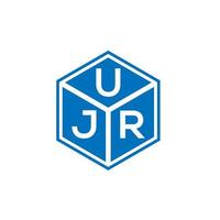 design de logotipo de carta ujr em fundo preto. conceito de logotipo de letra de iniciais criativas ujr. design de letra ujr. vetor