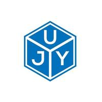 design de logotipo de carta ujy em fundo preto. conceito de logotipo de letra de iniciais criativas ujy. design de letra ujy. vetor