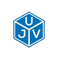 design de logotipo de carta ujv em fundo preto. conceito de logotipo de letra de iniciais criativas ujv. design de letra ujv. vetor