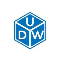 design de logotipo de letra udw em fundo preto. conceito de logotipo de letra de iniciais criativas udw. design de letra udw. vetor