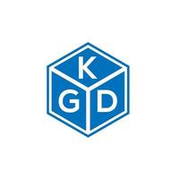 kgd carta logotipo design em fundo preto. conceito de logotipo de letra de iniciais criativas kgd. desenho de letras kgd. vetor