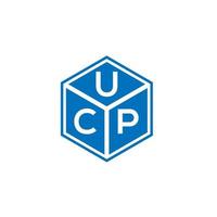 design de logotipo de carta ucp em fundo preto. conceito de logotipo de letra de iniciais criativas ucp. design de letra ucp. vetor