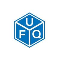 design de logotipo de letra ufq em fundo preto. conceito de logotipo de letra de iniciais criativas ufq. design de letra ufq. vetor