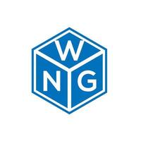 design de logotipo de letra wng em fundo preto. conceito de logotipo de letra de iniciais criativas wng. design de letra wng. vetor