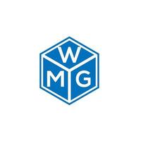 design de logotipo de carta wmg em fundo preto. conceito de logotipo de carta de iniciais criativas wmg. desenho de letra wmg. vetor