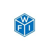 design de logotipo de carta wfi em fundo preto. conceito de logotipo de letra de iniciais criativas wfi. design de letra wfi. vetor