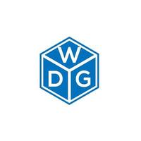 design de logotipo de carta wdg em fundo preto. conceito de logotipo de letra de iniciais criativas wdg. design de letra wdg. vetor