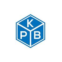 design de logotipo de letra kpb em fundo preto. conceito de logotipo de letra de iniciais criativas kpb. design de letra kpb. vetor