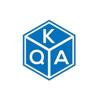 design de logotipo de letra kqa em fundo preto. conceito de logotipo de letra de iniciais criativas kqa. design de letra kqa. vetor