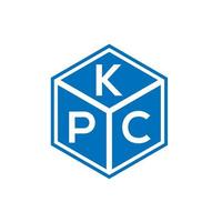 design de logotipo de carta kpc em fundo preto. conceito de logotipo de letra de iniciais criativas kpc. design de letra kpc. vetor