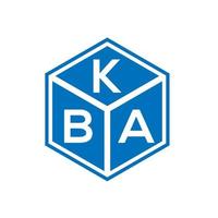 design de logotipo de letra kba em fundo preto. conceito de logotipo de letra de iniciais criativas kba. projeto de letra kba. vetor