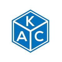 design de logotipo de letra kac em fundo preto. conceito de logotipo de letra de iniciais criativas kac. design de letra kac. vetor